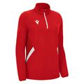 Maira 1/4 Zip Top Woman RED/WHT XXL Teknisk treningsgenser til dame