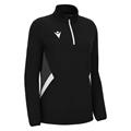 Maira 1/4 Zip Top Woman BLK/WHT L Teknisk treningsgenser til dame